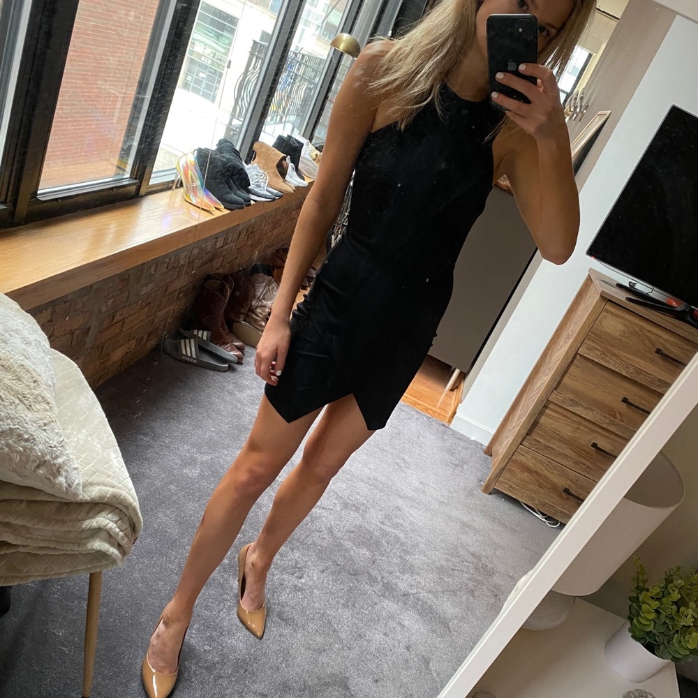Zara Black bodicon dress